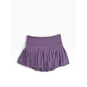 Gold Hinge Pleated Skirt Light Purple Small athleisure casual stretch Skort